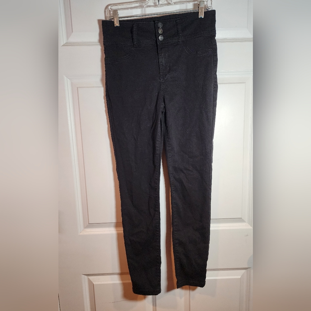 Vanilla Star Stretchy High Waisted Black Skinny Jeans Size 11